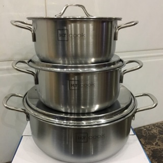 🧸 bộ 3 nồi inox ht . cook 👍