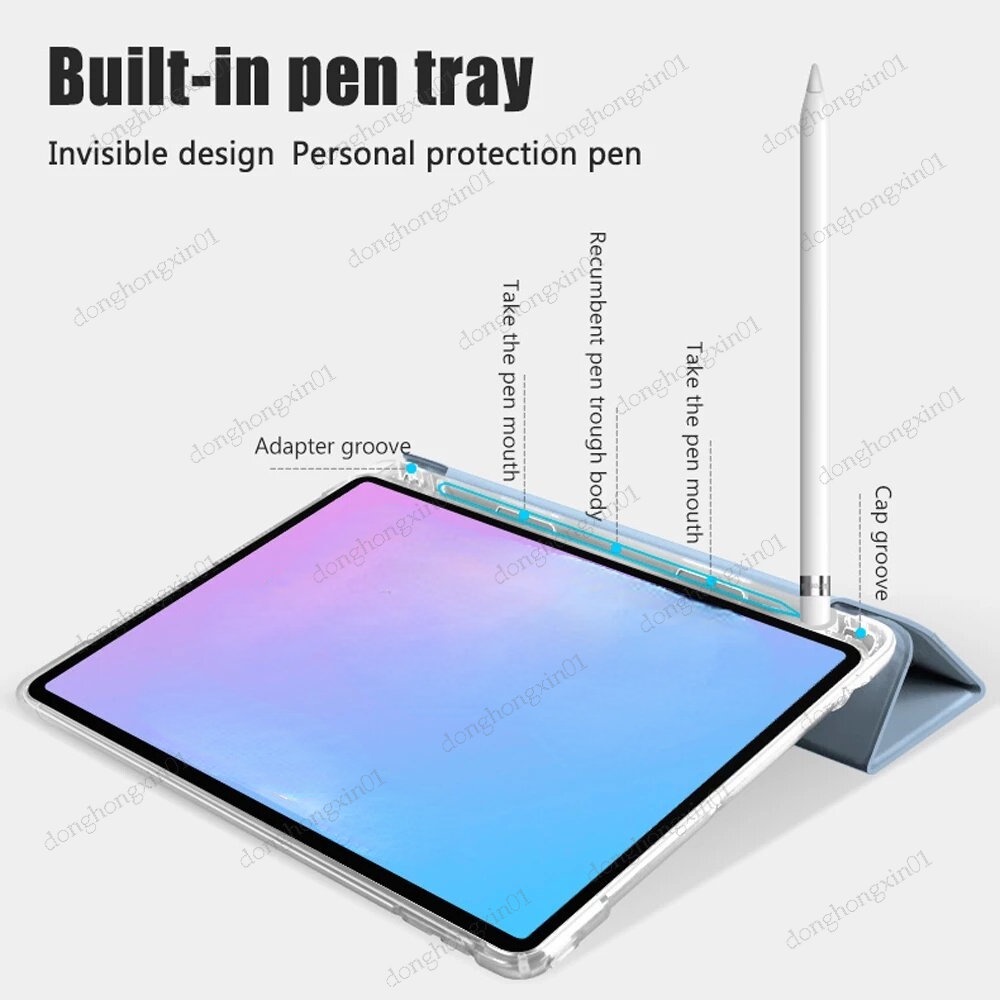 Ốp Máy Tính Bảng TPU Mềm Trong Suốt Có Ngăn Đựng Bút Cho Huawei Matepad 11 10.4 2022 T10S T10 Matepad Pro 10.8