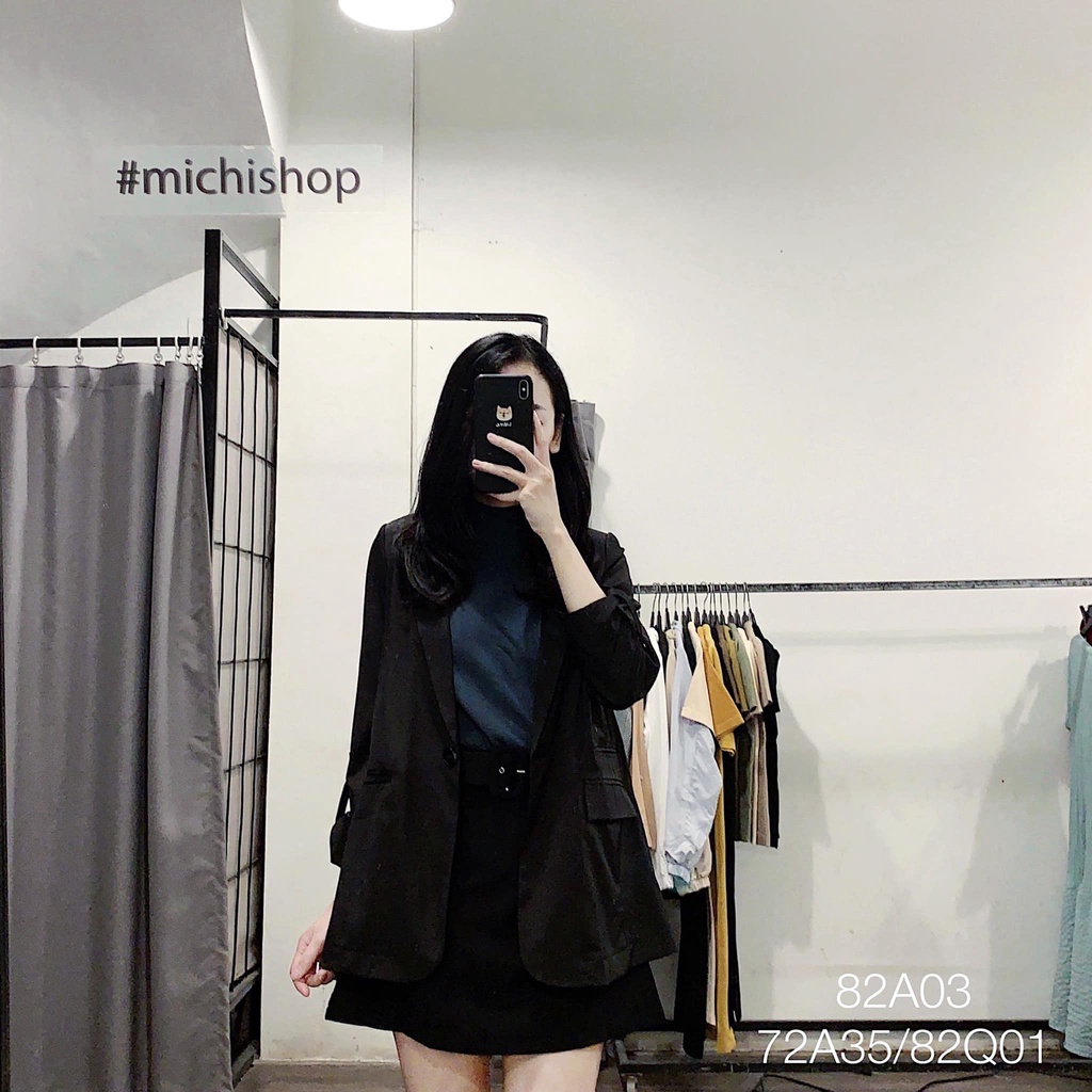 ẢNH THẬT Áo blazer dáng boyfriend mỏng 1 lớp - 82A03