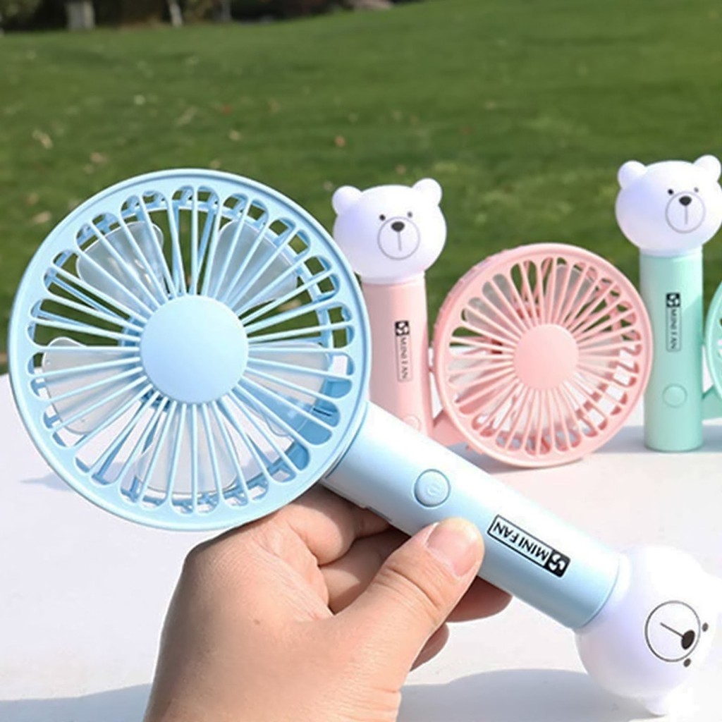 Quạt Mini Fan Hình Thú Có Đèn Dễ Thương