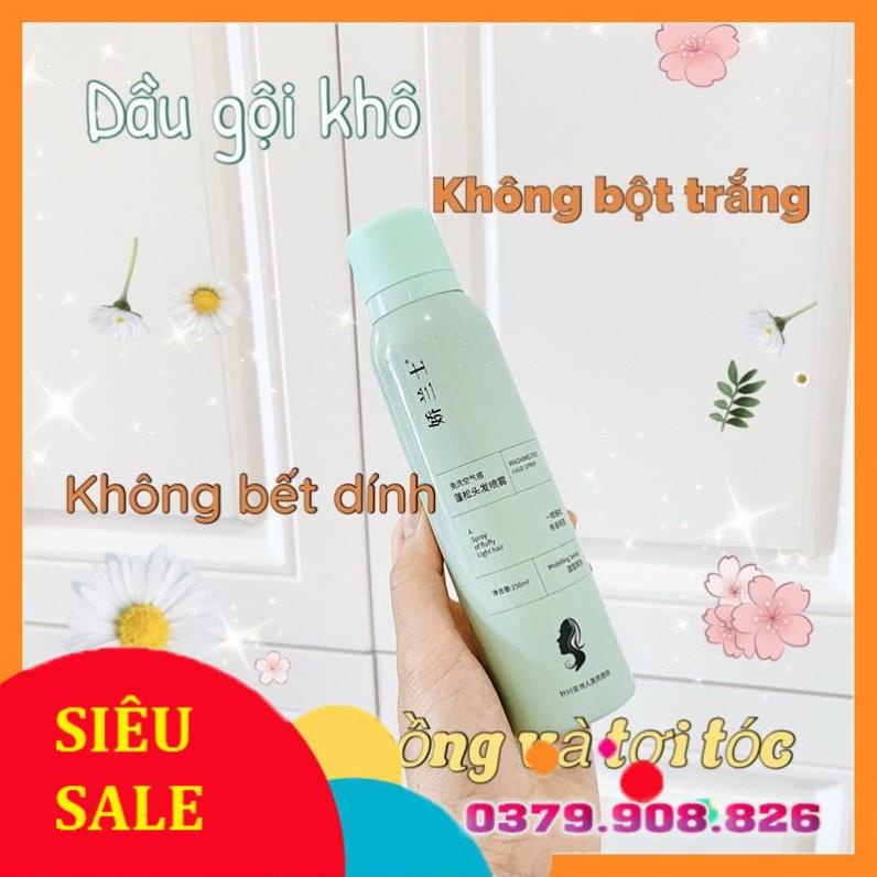 Dầu gội khô dạng xịt Spes, dầu gội đầu khô nữ không bết dính phồng tóc nội địa