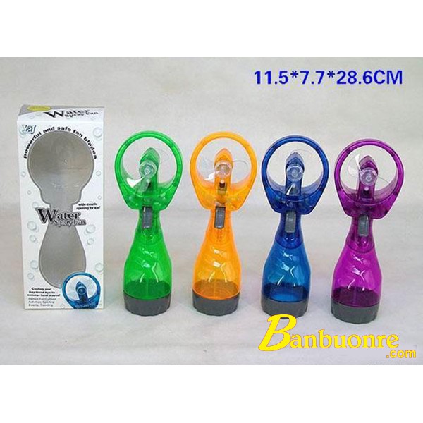 Quạt phun sương mini cầm tay, sử dụng 2 pin AA, chứa được 330ml nước, chế độ phun tay