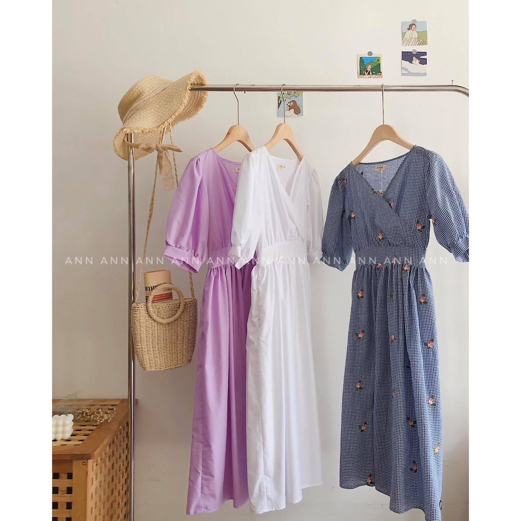 VÁY ĐÁP CHÉO XÒE DÂY CỘT EO