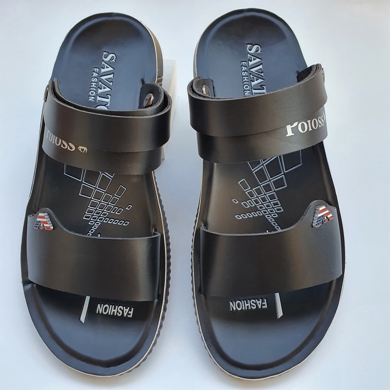 Dép da nam quai ngang siêu nhẹ mẫu 2022 SoHA Store