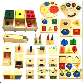 [ CHỌN LẺ] bộ 25 giáo cụ chuẩn Montessori cho trẻ 0 - 3 tuổi - HÀNG CAO CẤP chuẩn quốc tế