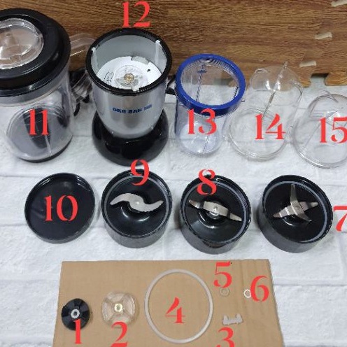 Phụ kiện máy xay - Bộ dao đầy đủ zong, vấu và lưỡi dao dùng cho máy xay sunhouse 5321/5322/5325/5328, okusanno, kangaroo