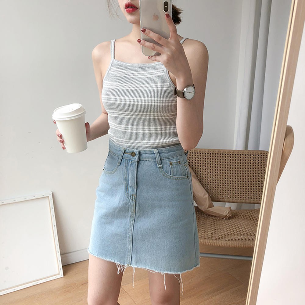 Áo Len Hai Dây Co Giãn Màu Sắc Kẹo Ngọt Kẻ Sọc Ngang 22631 Sơ Mi22631 | BigBuy360 - bigbuy360.vn