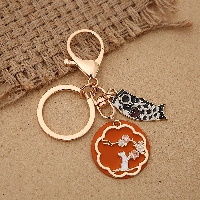 Móc Khóa Xe Hơi Hình Chú Thỏ Dễ Thương Phong Cách Trung Hoa