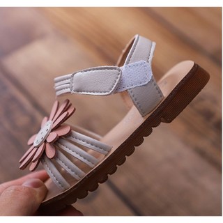 Giày sandal dây kết hoa da cho bé