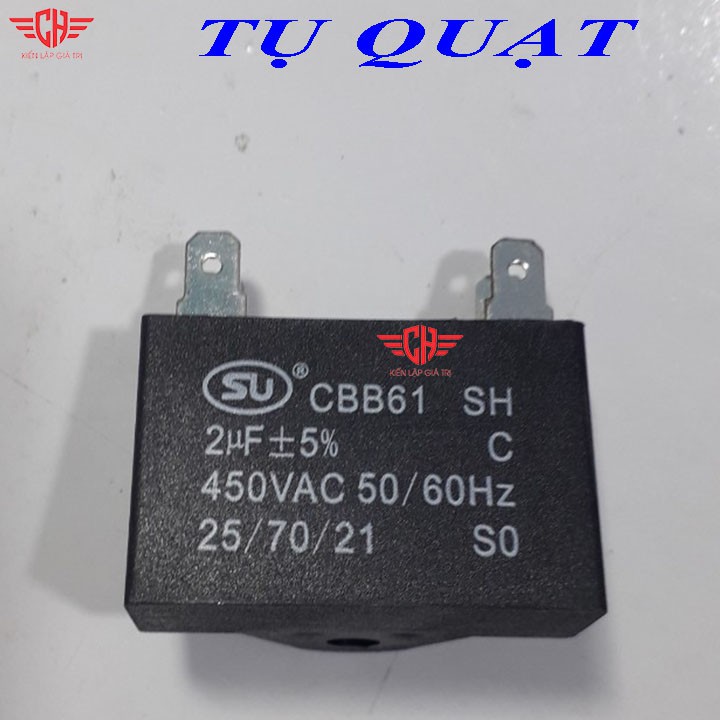 Tụ quạt dàn nóng điều hòa 1,5uF ĐẾN 8 uF tụ điện của quạt tụ điện quạt công nghiệp