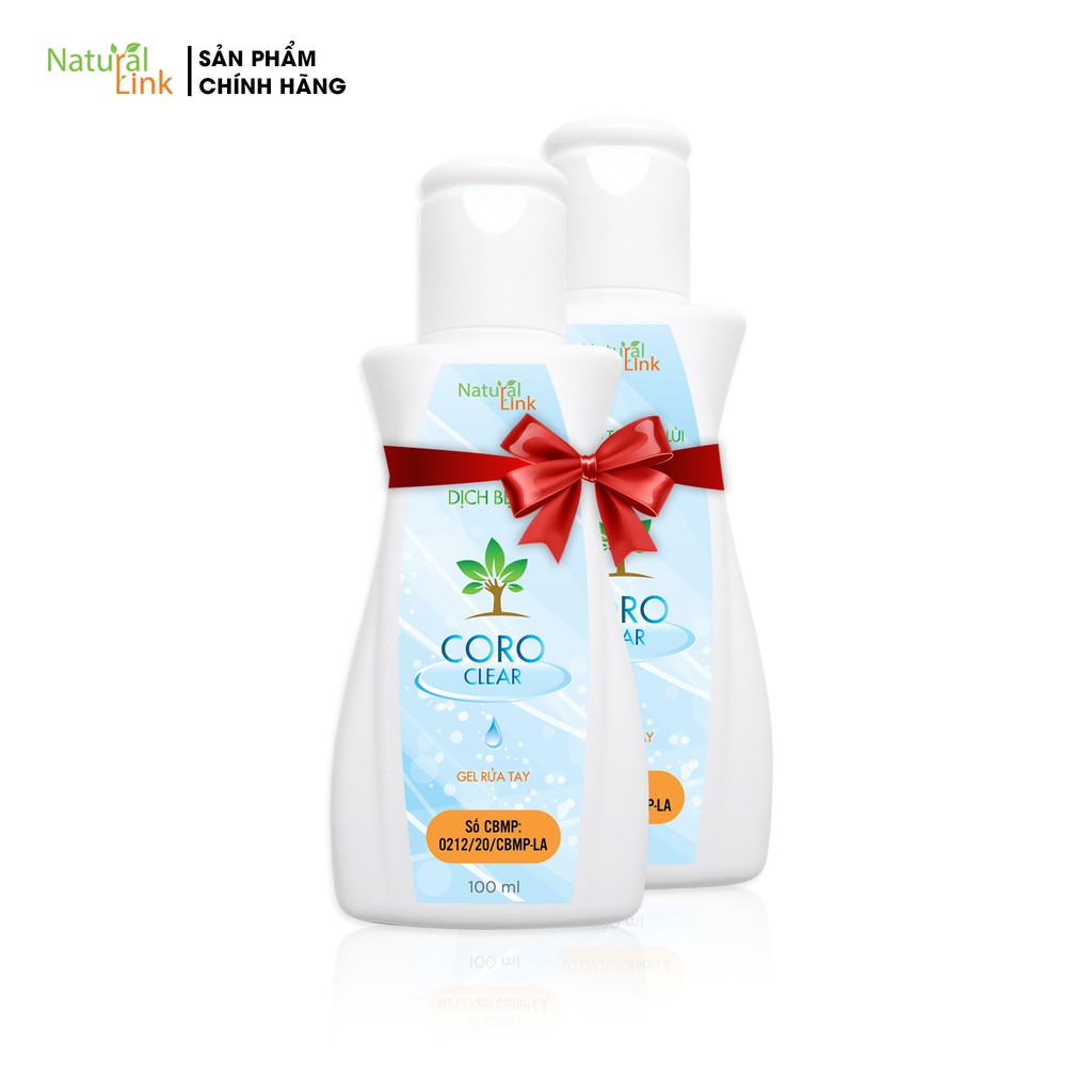 COMBO 2 COROCLEAR - Gel rửa tay khô cao cấp Đạt tiêu chuẩn GMP-WHO ( XANH) Chai 100 ml