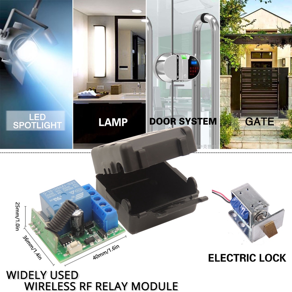 Công tắc điều khiển từ xa thông minh Diese 433MHz 12V 10A cho đèn