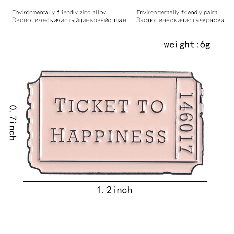 Huy Hiệu Cài Áo Hình Vé Máy Bay Màu Đỏ Đen Ngộ Nghĩnh