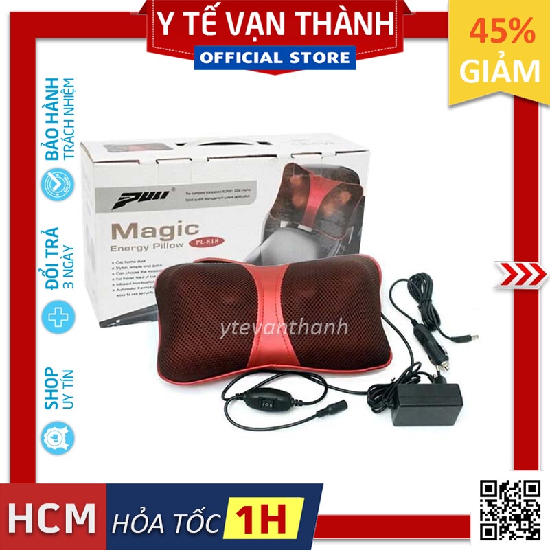 ✅ [LOẠI 1] Gối Massage Hồng Ngoại- MAGIC PL-818 (6 BI) -VT0688