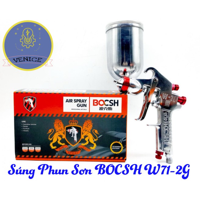 Súng Phun Sơn BOCSH W71-2G - Hàng chính hãng - Bảo hành 12 tháng