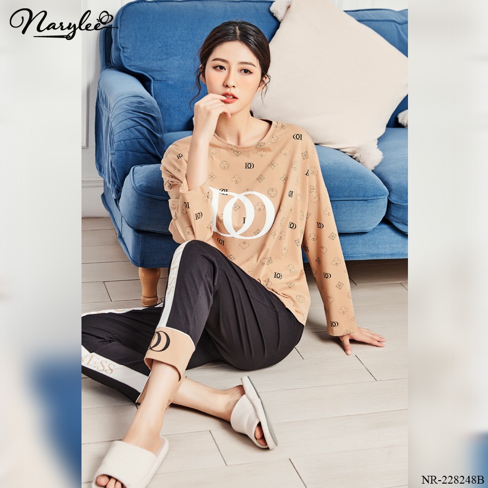 [CHÍNH HÃNG] Đồ bộ mặc nhà nữ dài tay NARYLEE chất liệu cotton kháng khuẩn chống tia UV mã NR8248