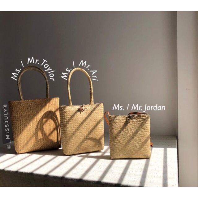 [MISSJULYX] Túi tote cói unisex