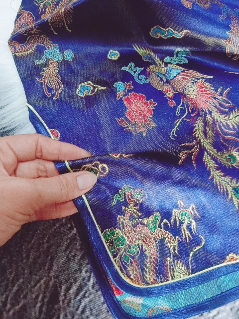 //SỈ BẰNG LẺ // Đầm sườn xám gấm rồng phượng xẻ tà ôm body nữ