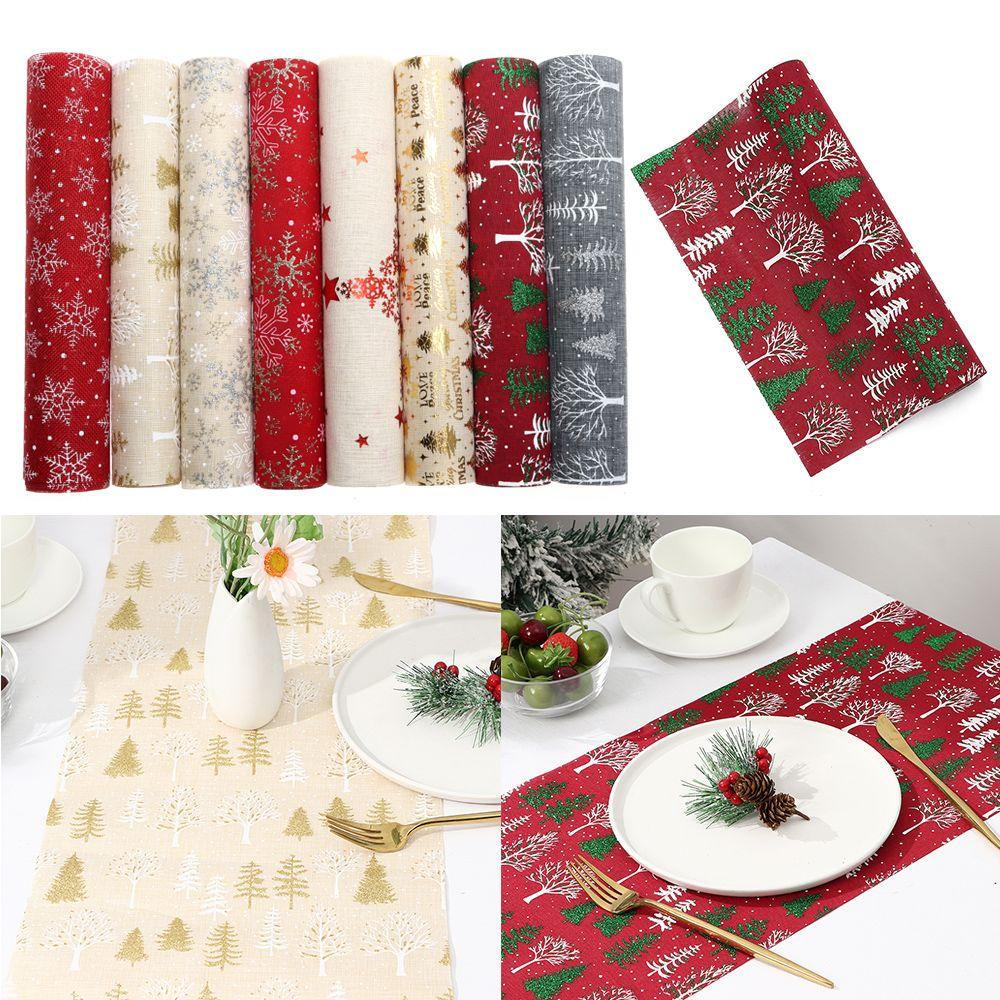 FOREVER Khăn Trải Bàn In Họa Tiết Hoa Tuyết Đẹp Mắt