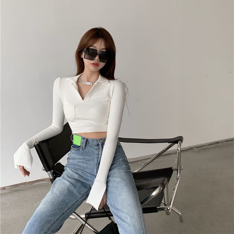 Áo thun dài tay thiết kế mới quyến rũ thời trang theo phong cách hàn quốc | BigBuy360 - bigbuy360.vn