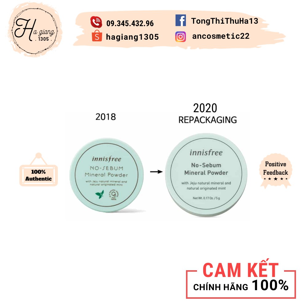 Phấn Phủ Bột Innisfree No-sebum Mineral Powder kiềm dầu, làm mịn da, giữ lớp make up lâu trôi | BigBuy360 - bigbuy360.vn