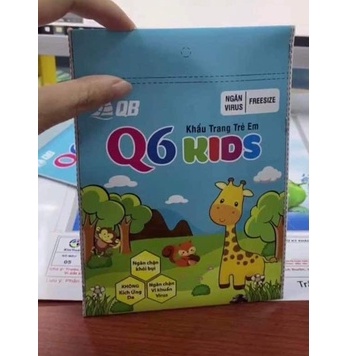 Khẩu trang trẻ em 6D/Q6 Kids nhiều hình cho bé trai/gái từ 2 đến 5t Ôm mặt dễ thở'