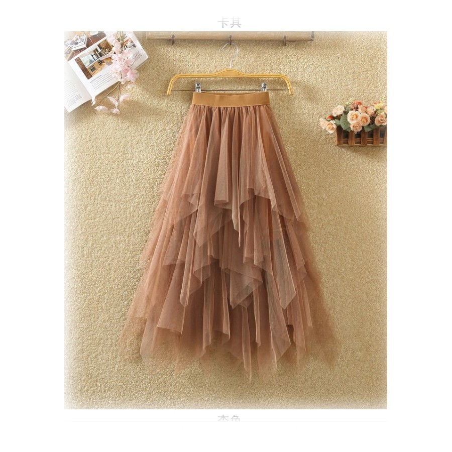 Chân váy ren Tulle - Tutu dài thời trang cao cấp Song An Eco VAY18 free size