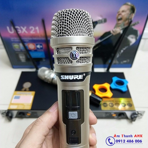Micro SHURE UGX 21 - Loại 1 Hát nhẹ hút mic - 4 anten sóng