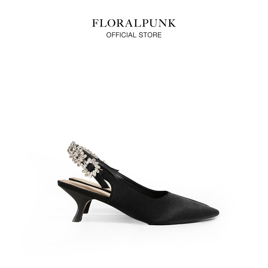 Giày Cao Gót Floralpunk Crystal Slingback Heels 5cm -HC)*3