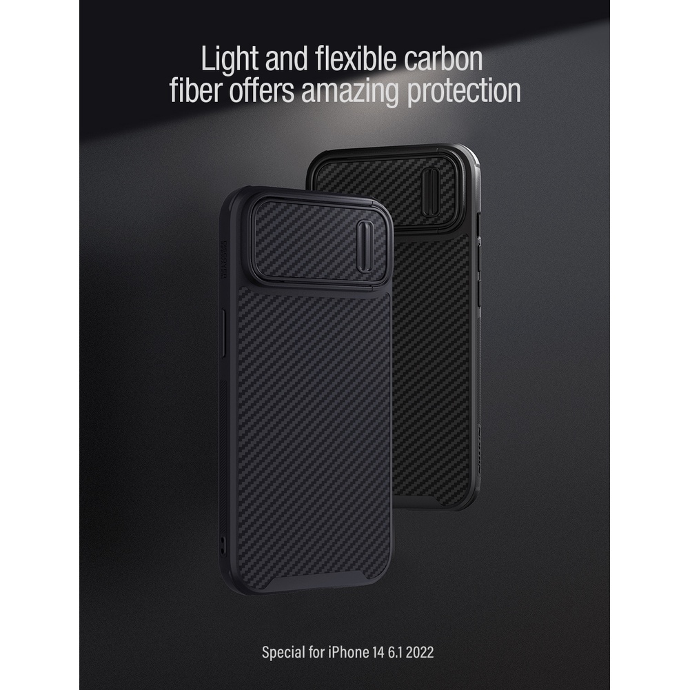 Ốp Điện Thoại Nillkin Sợi Tổng Hợp Siêu Mỏng Chống Sốc Cho iPhone 14