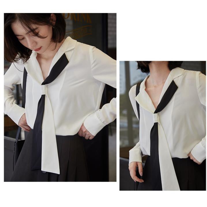 Sơ mi trắng vạt Pháp- Tikbook Store- Order nhắn shop