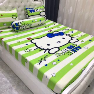 Bộ Drap Thun THÁI LAN 3D mát lạnh 4 mó