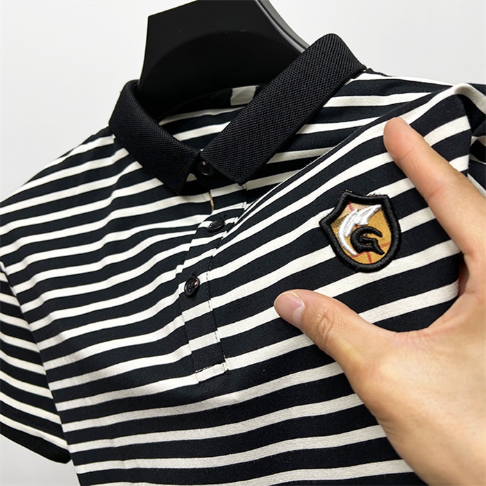 Áo Thun Polo Tay Ngắn Dáng Ôm Họa Tiết Kẻ Sọc Phong Cách Hàn Quốc Size M-3XL Thời Trang Cho Nam