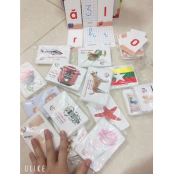 * FLASHCARDS * Bộ thẻ học thông minh 16 chủ đề song ngữ Anh Việt cho bé