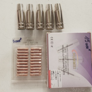 Bép mig 0.8mm*25mm, Chụp khí inox 15AK