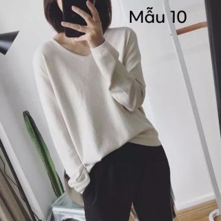 Áo len cổ tim lông thỏ