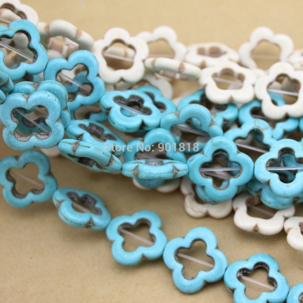 Chuỗi Hạt Tự Nhiên 2cm * 2cm Màu Xanh Dương Và Trắng