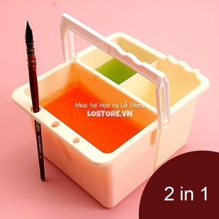 [SALE] Xô rửa cọ đa năng 3 ngăn lớn