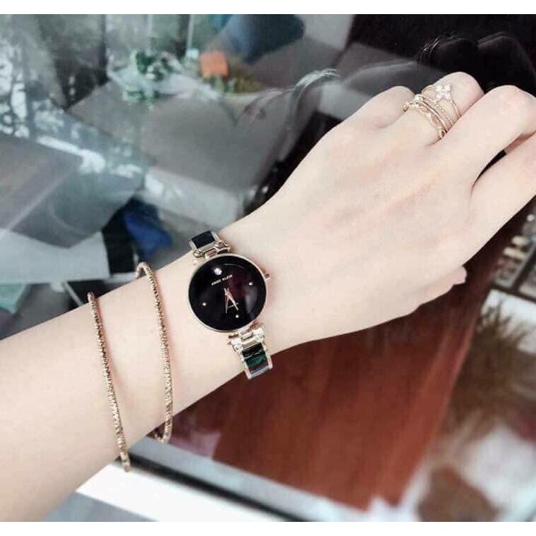 Đồng hồ nữ Anne Klein AK/1980BKGB màu đen vàng