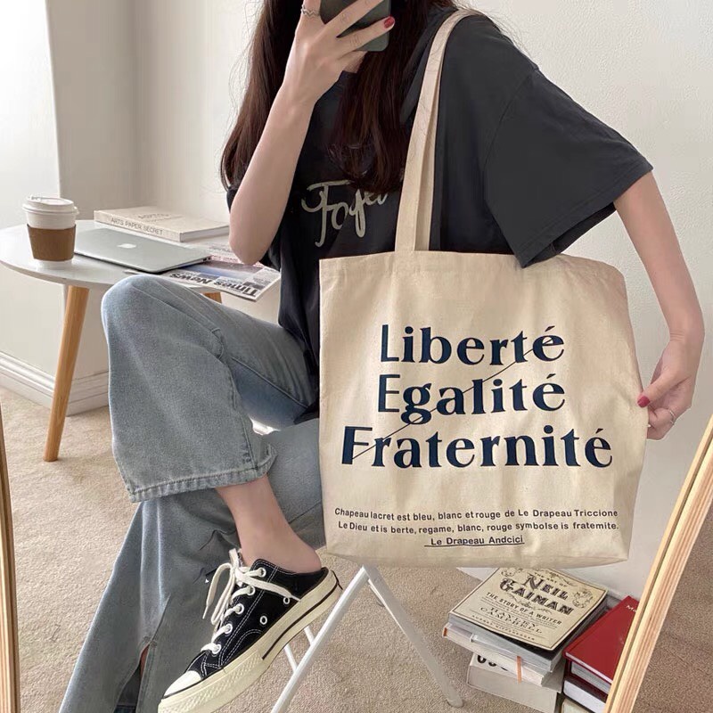 Túi vải canvas cao cấp Liberte khổ vuông hiện đại sang trọng