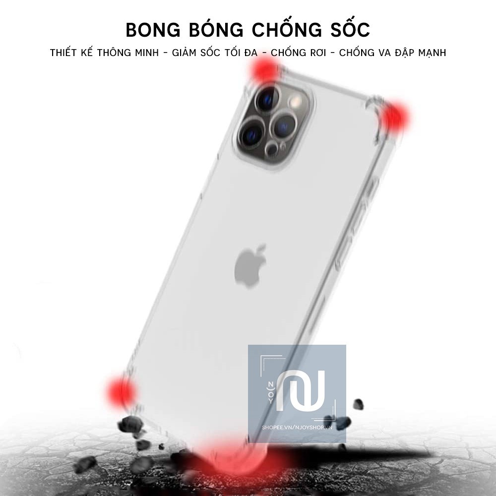 Ốp Lưng Iphone Bounce Trong Suốt Cao Cấp Chống Sốc Iphone 7 Plus 8 Plus X Xs 11 Pro Max 12 Pro Max 13 Pro Max Njoyshop