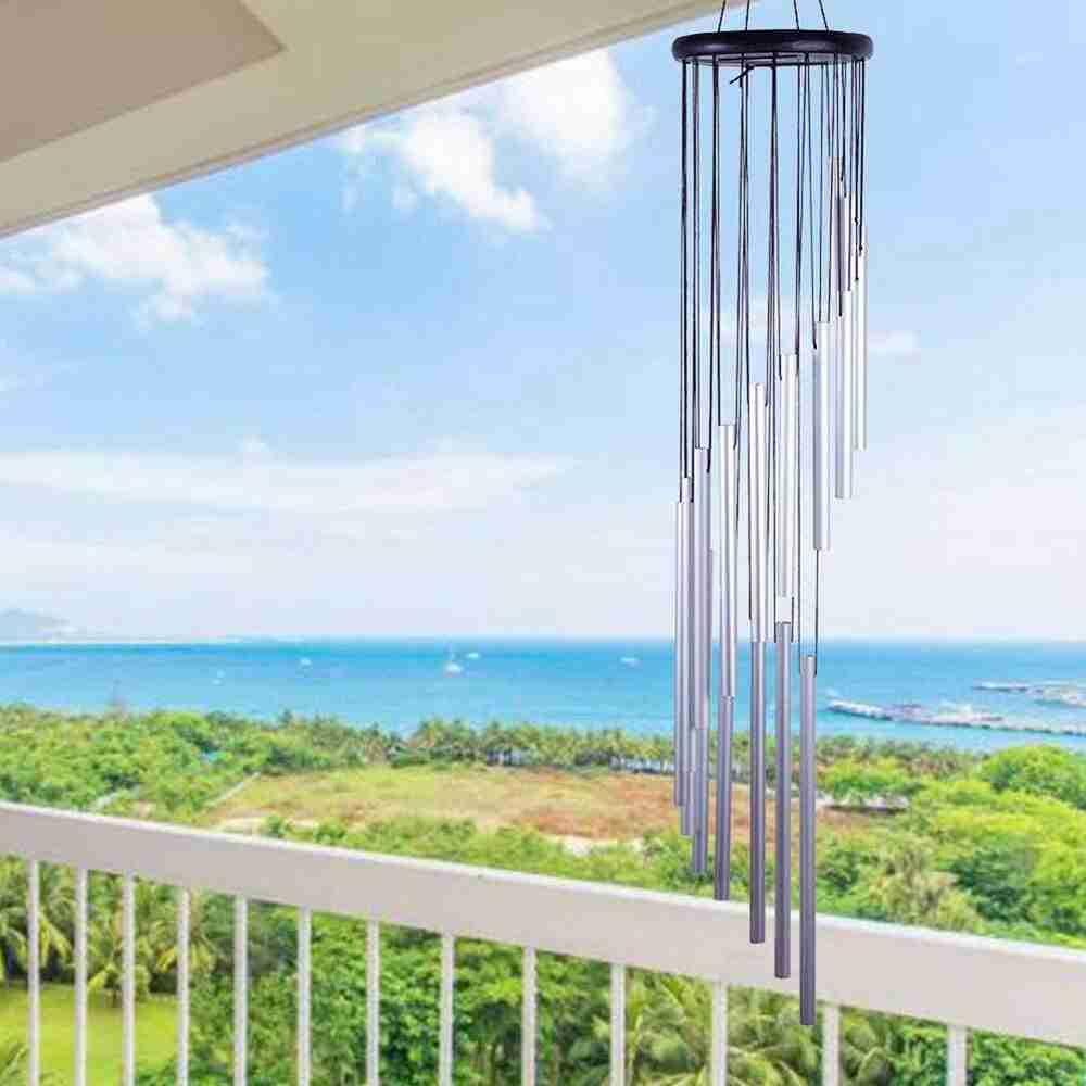 PINEVN Chuông Gió 18 Ống Treo Trang Trí Trong Nhà / Ngoài Trời Sáng Tạo