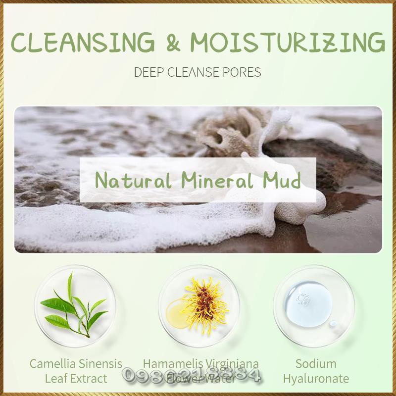 Mặt nạ đất sét tinh chất trà xanh Fenyi Mud Mask Green Tea giảm mụn kiềm dầu dưỡng trắng FMM6