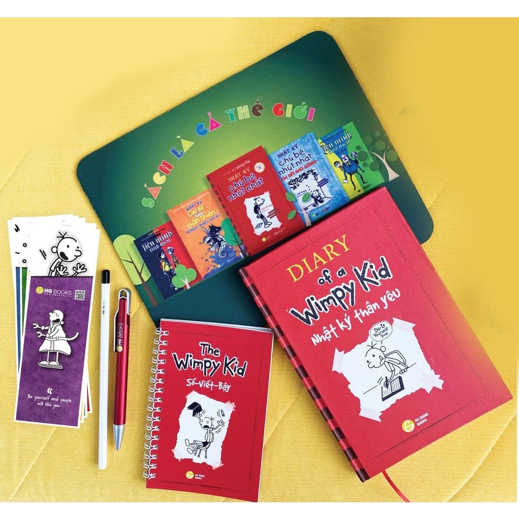 Set Quà Tặng Sổ, bút, bàn di chuột, bookmarks (6 món) hiệu HG Books