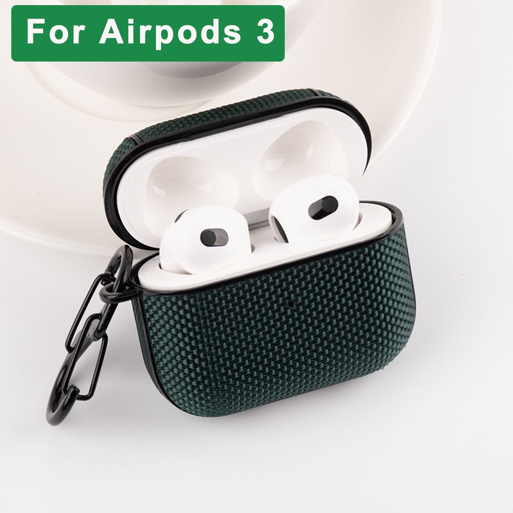 Vải Nylon Cho AirPods 3 Ốp Lưng Chống Rơi Tai Nghe Cho Apple AirPods 3 Ốp Lưng Accessorie Tai Nghe K