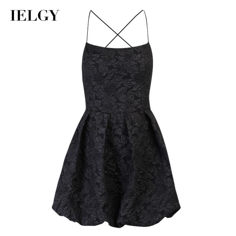Đầm IELGY không tay hở lưng phong cách đường phố dành cho nữ