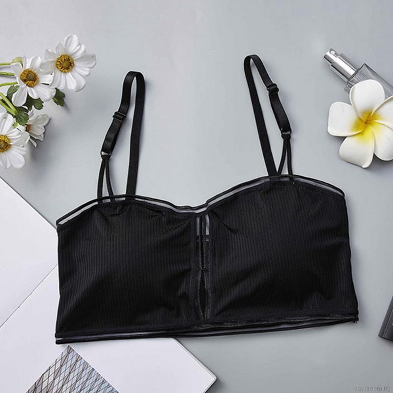 Women Openwork Round Cup Bra With Chest Pad That Bra Vest