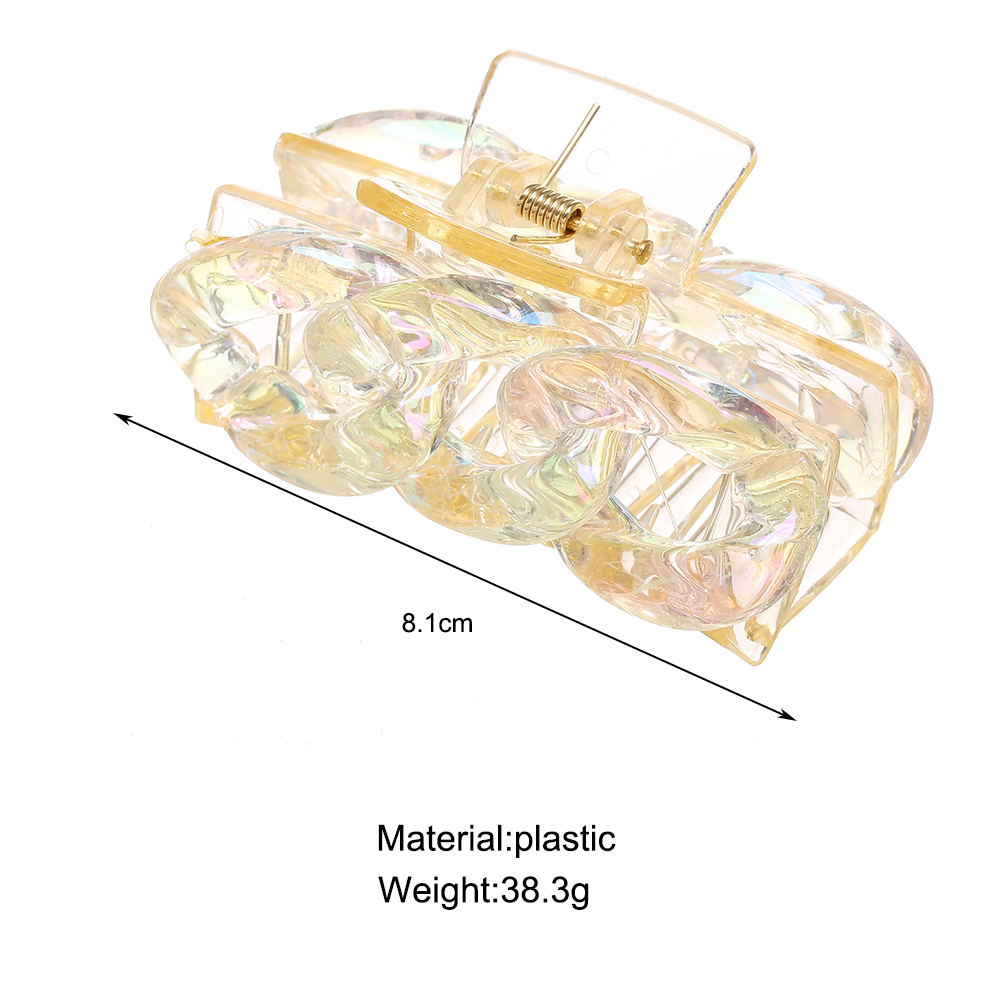 IF ME Kẹp tóc càng cua trong suốt nhiều màu thời trang cho nữ