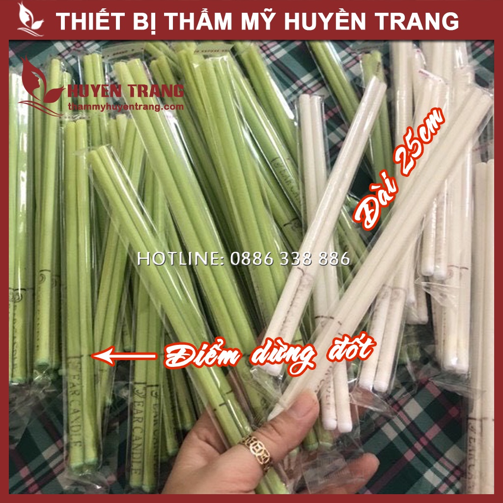 Nến Xông Tai Thảo Dược Spa Đông Y (1 Cặp) - Mùi Thơm, Thư Giãn, Sảng Khoái Tinh Thần Sau Xông Thẩm Mỹ Huyền Trang