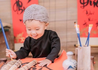 Sập giá set phụ kiện tóc len cho bé